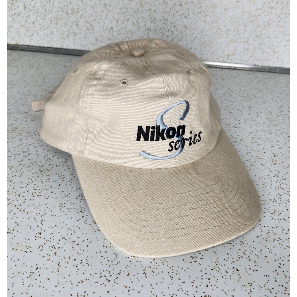 Vintage Nikon S Series Camera Cream Baseball Hat Cap Strapback